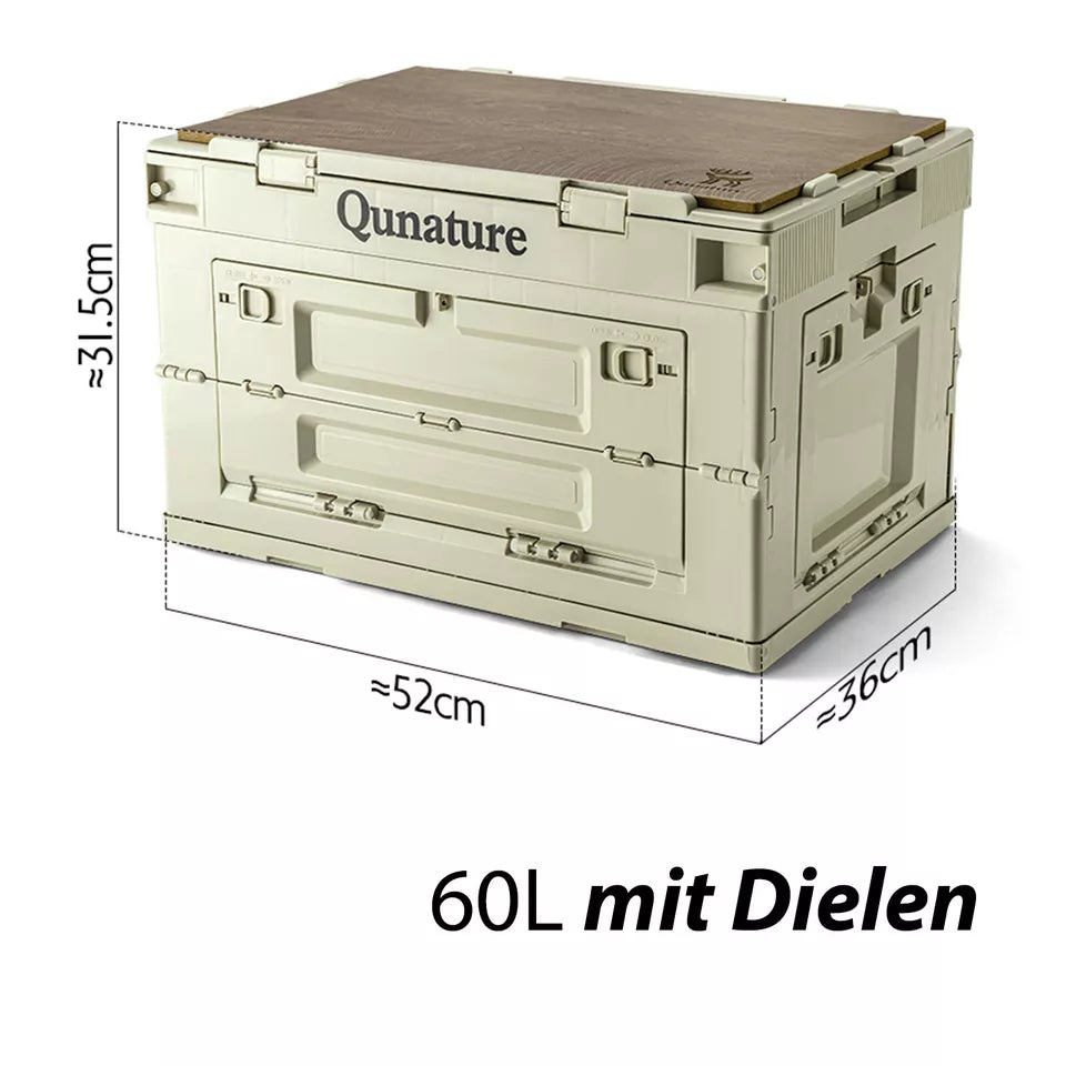 Qunature Campingbox Faltbare Organizer Campingbox Aufbewahrungsbox 26/55/60L