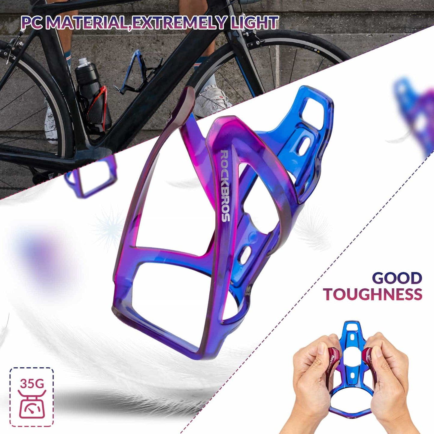 35g Leicht PC Fahrrad Flaschenhalter ROCKBROS