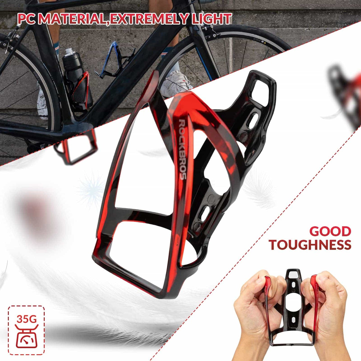 35g Leicht PC Fahrrad Flaschenhalter ROCKBROS