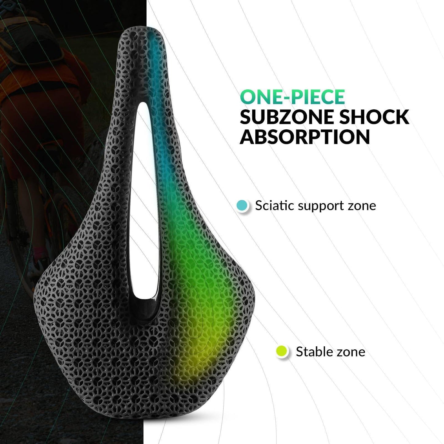 3D Druck Carbon Rennradsattel Ultraleicht Stoßdämpfender Ergonomischer ROCKBROS