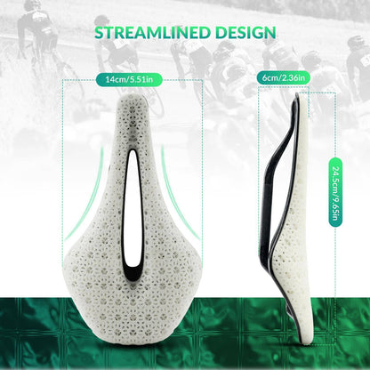 3D Druck Carbon Rennradsattel Ultraleicht Stoßdämpfender Ergonomischer ROCKBROS