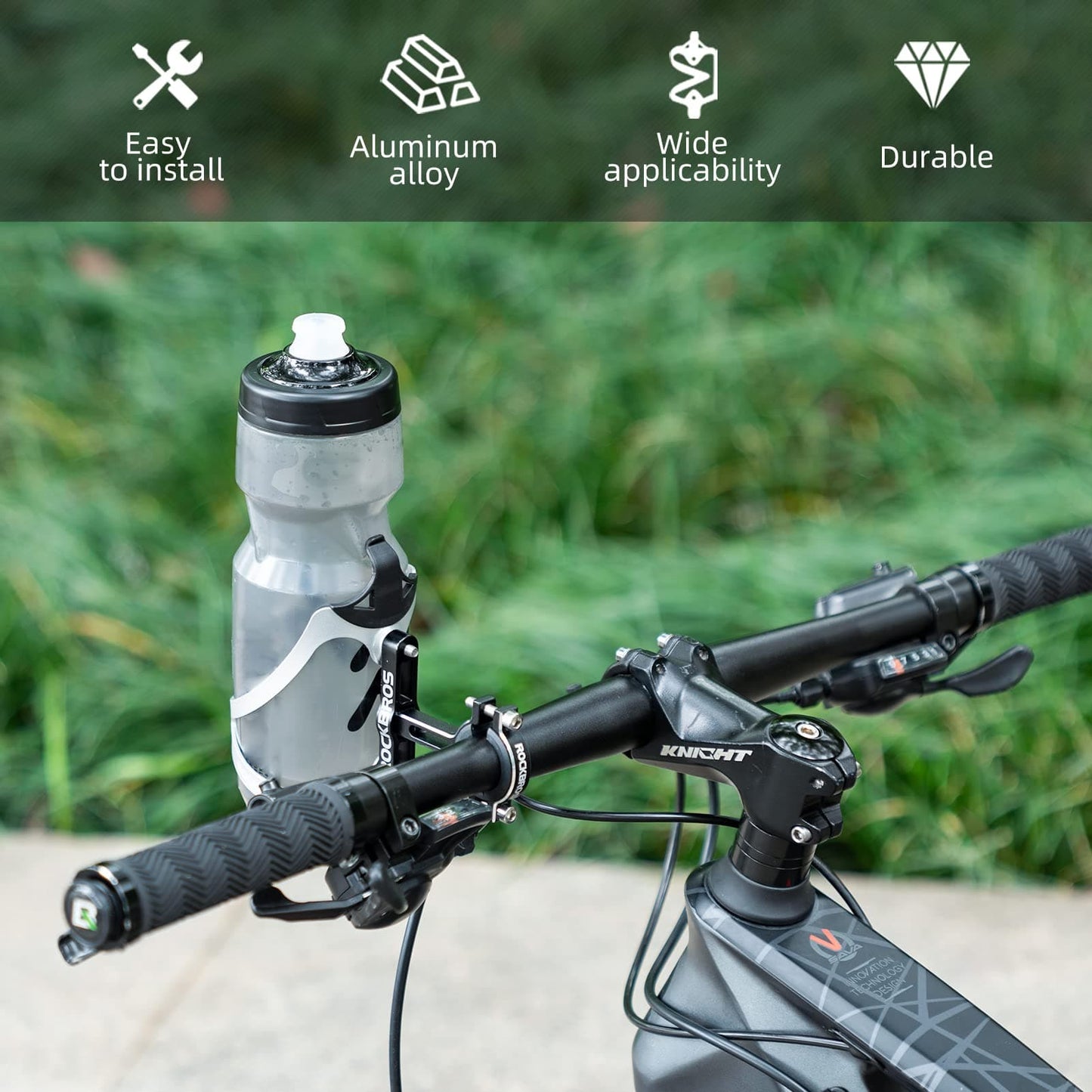 Alu Universal Flaschenhalter Adapter für Fahrrad und Motorrad ROCKBROS