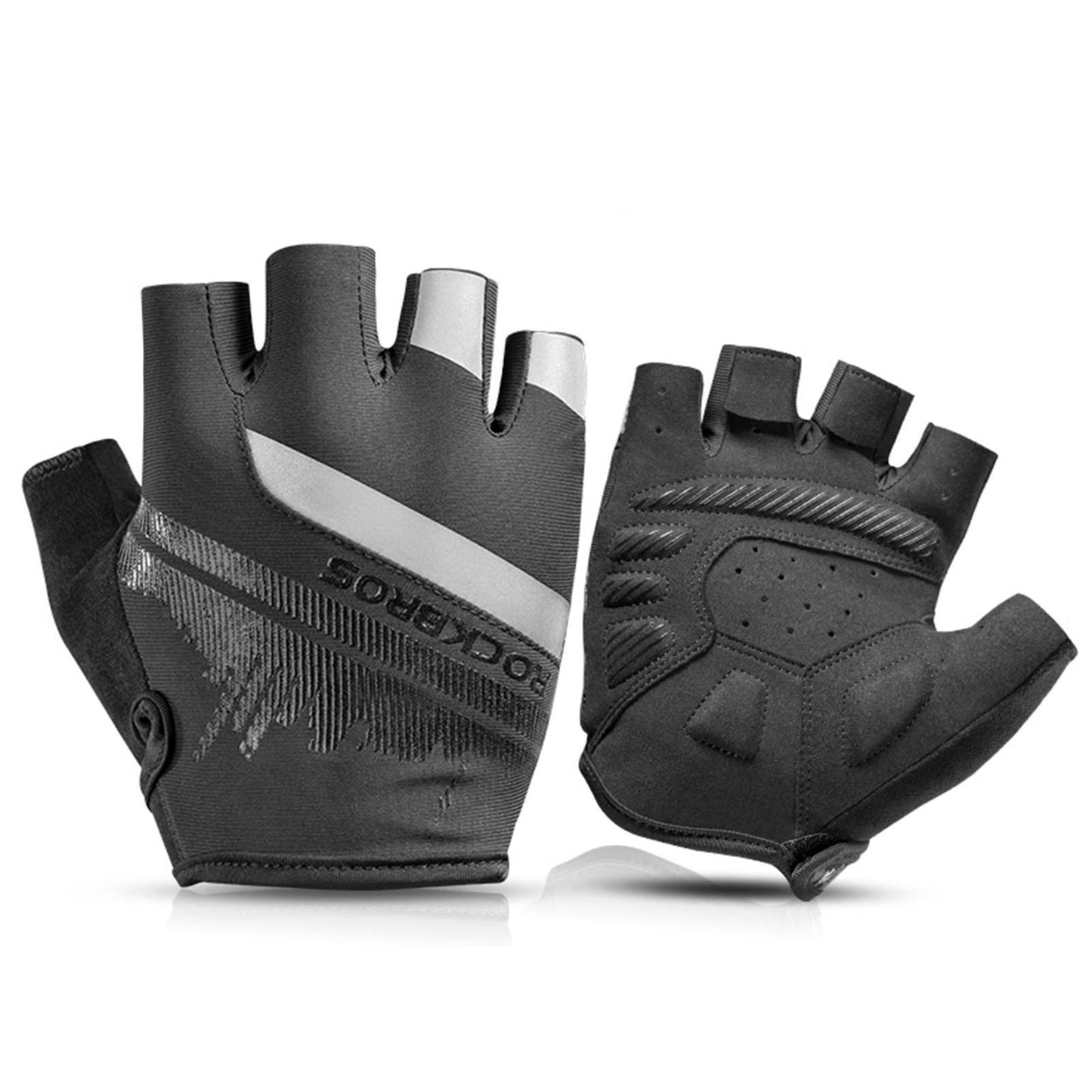 Antirutsch-Reithandschuhe mit reflektierenden Halbfingern S-XXL ROCKBROS