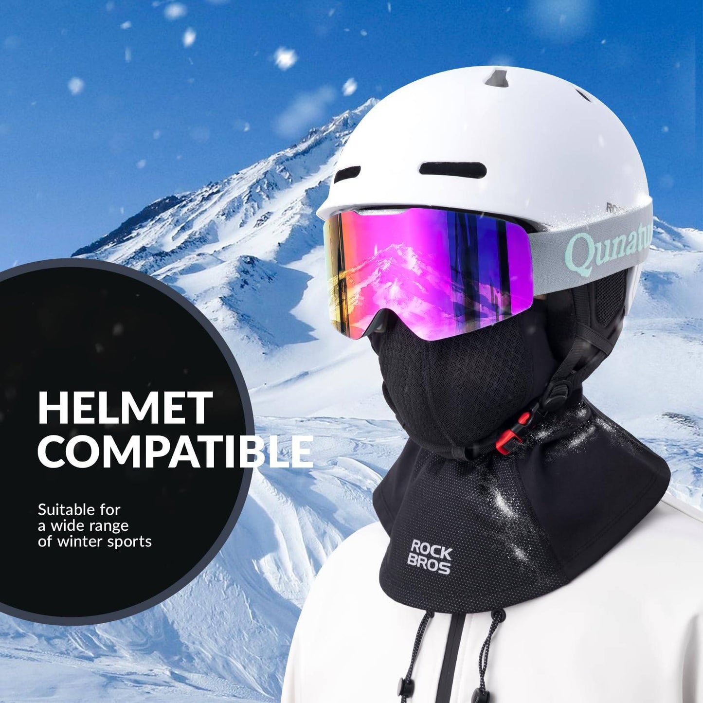 Balaclava Herbst Winter Skimaske Atmungsaktiv Gesichtshaube ROCKBROS