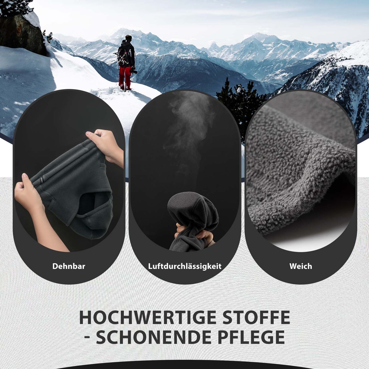 Balaclava Winter Skimaske Warm Sturmmaske Unisex Einheitsgröße ROCKBROS