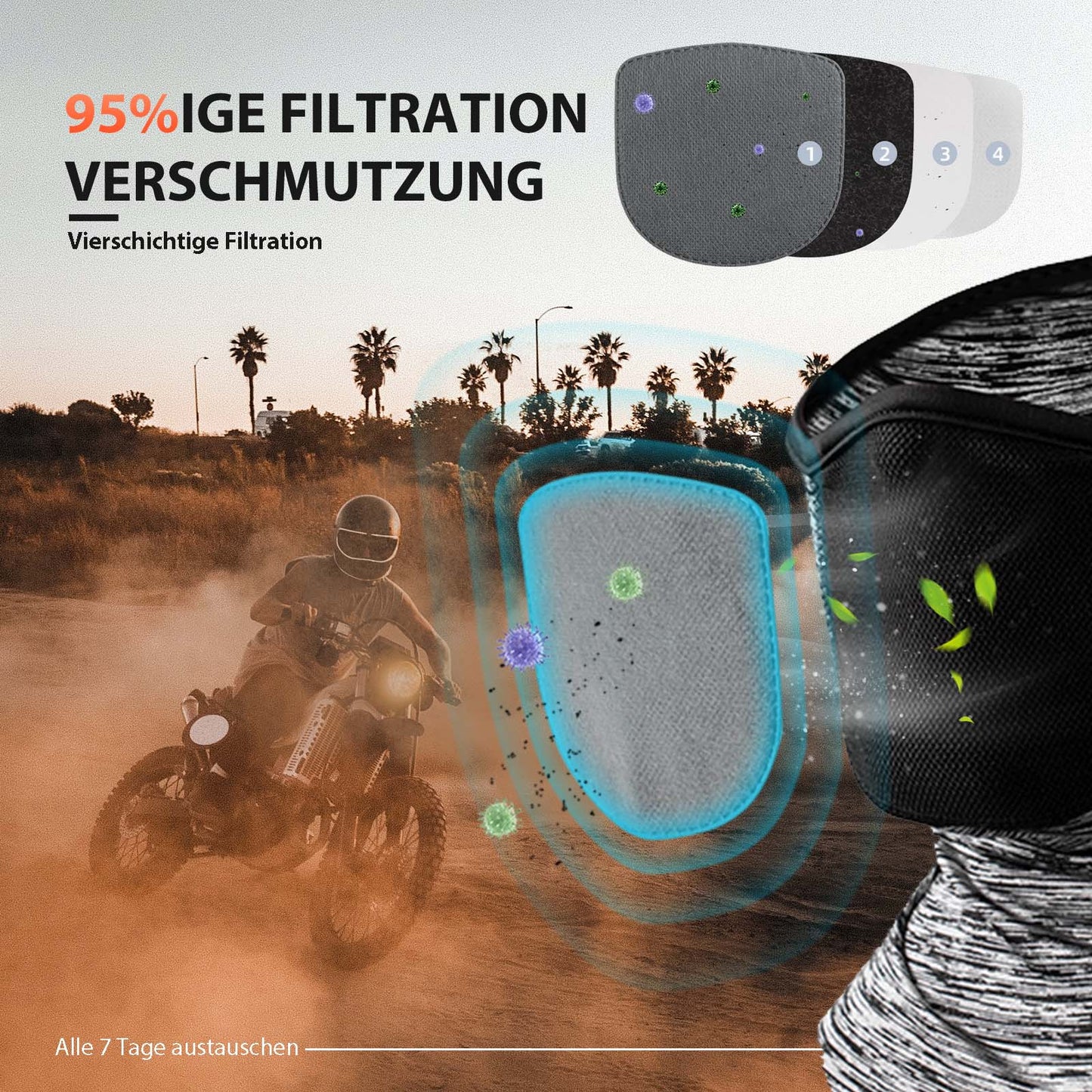 Balaclavas Multifunktion Atmungsaktiv Gesichtsbedeckung Unisex ROCKBROS