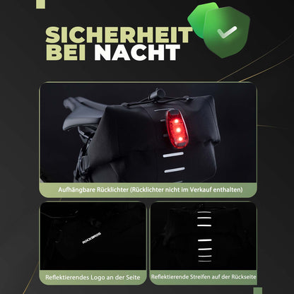 Bikepacking Satteltasche 3 Liter 100% Wasserdicht TPU Gewebe ROCKBROS