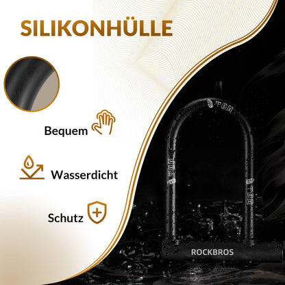 Bügelschloss Fahrradschloss Hohe Sicherheit Schlösser Wasserdicht ROCKBROS
