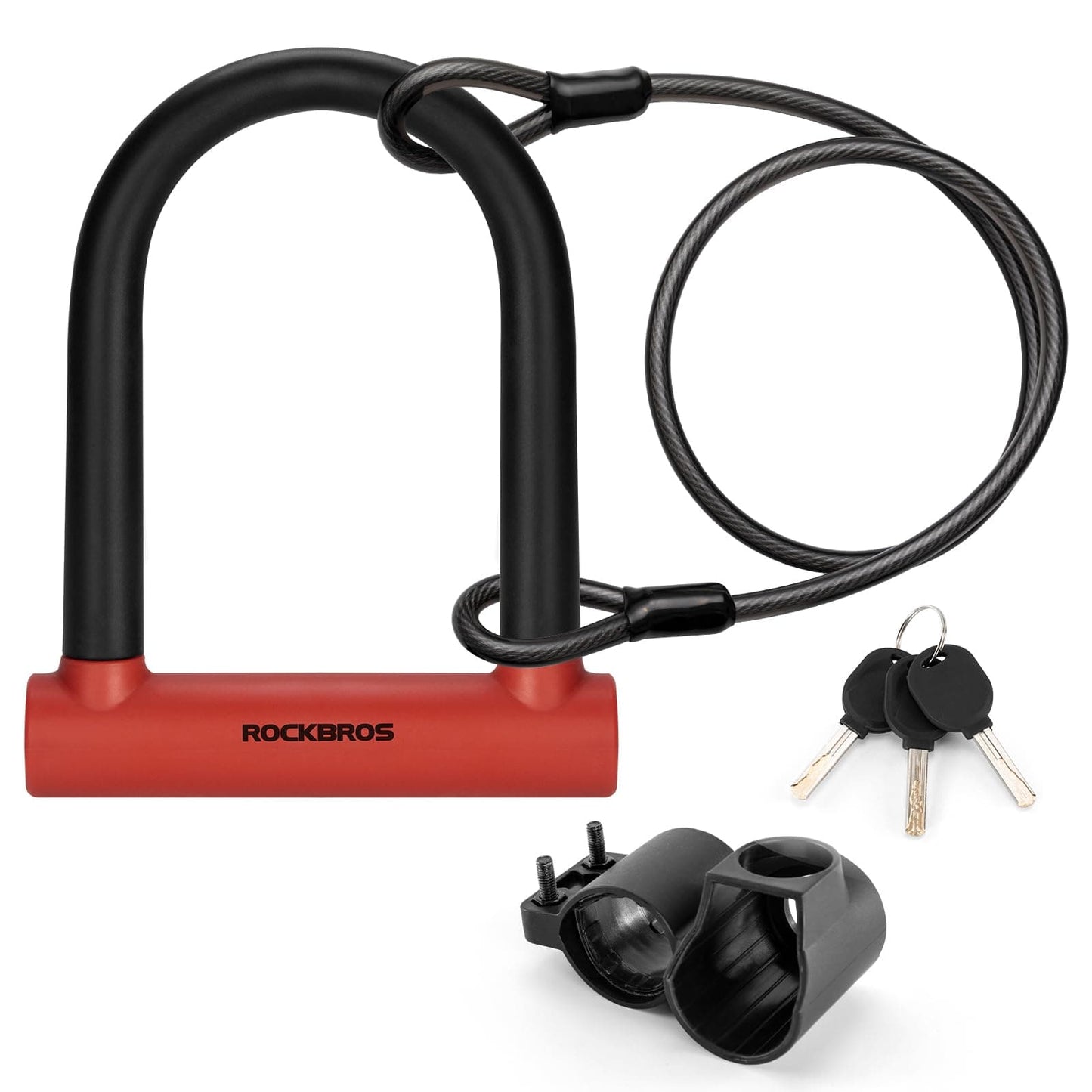 Fahrrad Bügelschloss für Fahrräder & Motorräder aus legiertem ROCKBROS