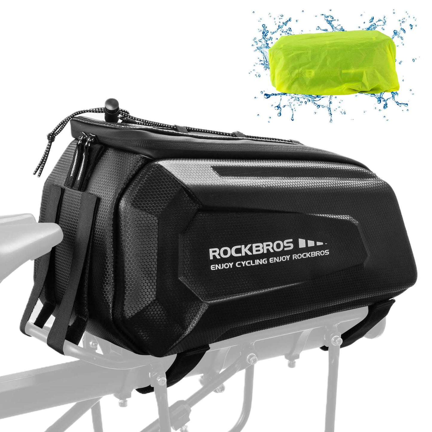 Fahrrad Gepäckträgertasche Wasserdicht 9L mit Regenschutz und Schultergurt ROCKBROS