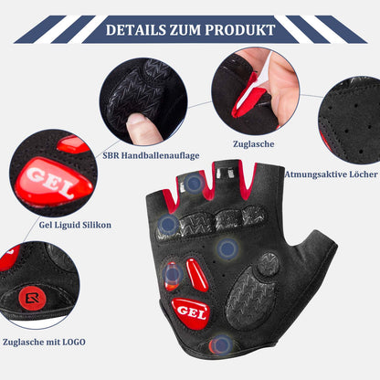 Fahrrad Handschuhe Damen Herren Halbfinger Fahrradhandschuhe ROCKBROS