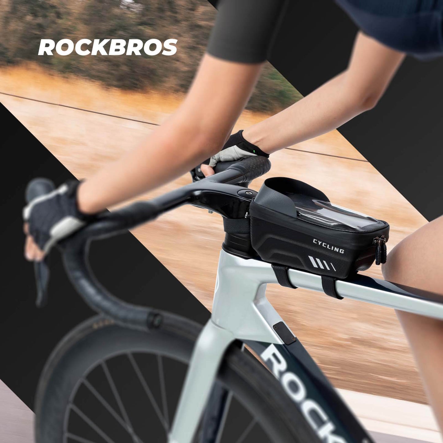 Fahrrad Handytasche Handyhalterung Touchscreen-fähig 6.7 Zoll ROCKBROS