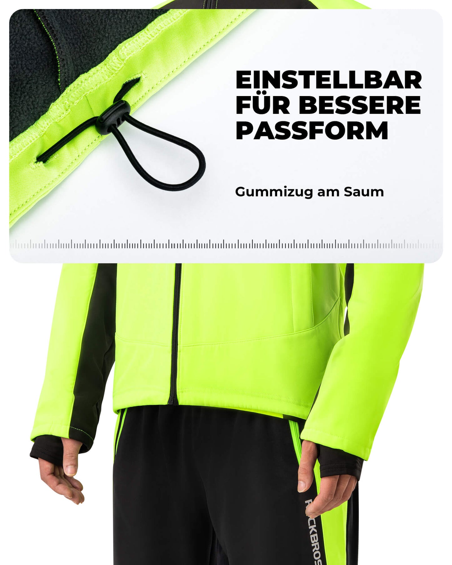 Fahrrad Jacke & Hose Winter Fahrradanzug Leuchtendes Grün ROCKBROS