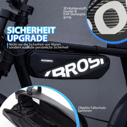 Fahrrad Rahmentasche Wasserdicht Oberrohr Tasche 4.5L Schwarz ROCKBROS