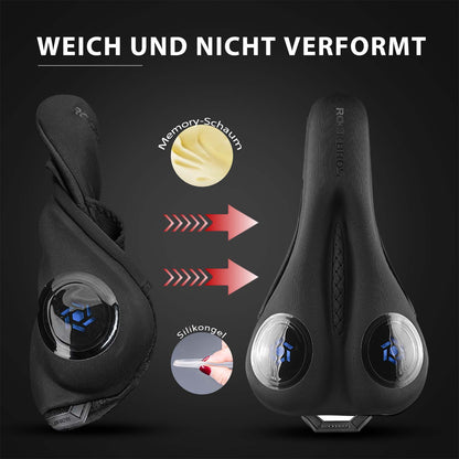 Fahrrad Sattelbezug Gel Sattel Überzug Schwarz ROCKBROS
