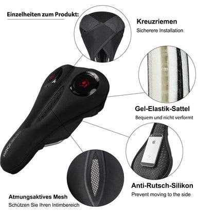 Fahrrad Sattelbezug Gel Sattel Überzug Schwarz ROCKBROS