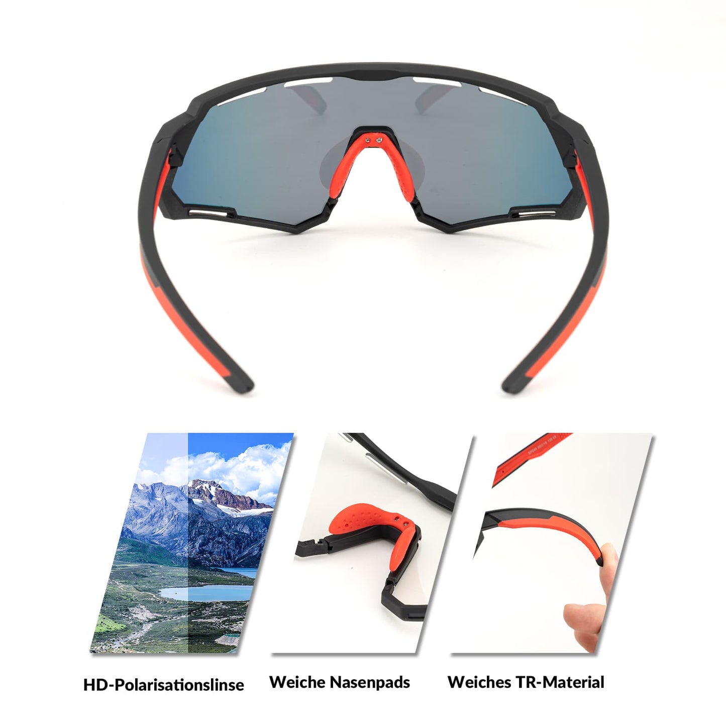 Fahrradbrille 2-in-1 Sportbrille Polarisiert & Selbsttönend ROCKBROS