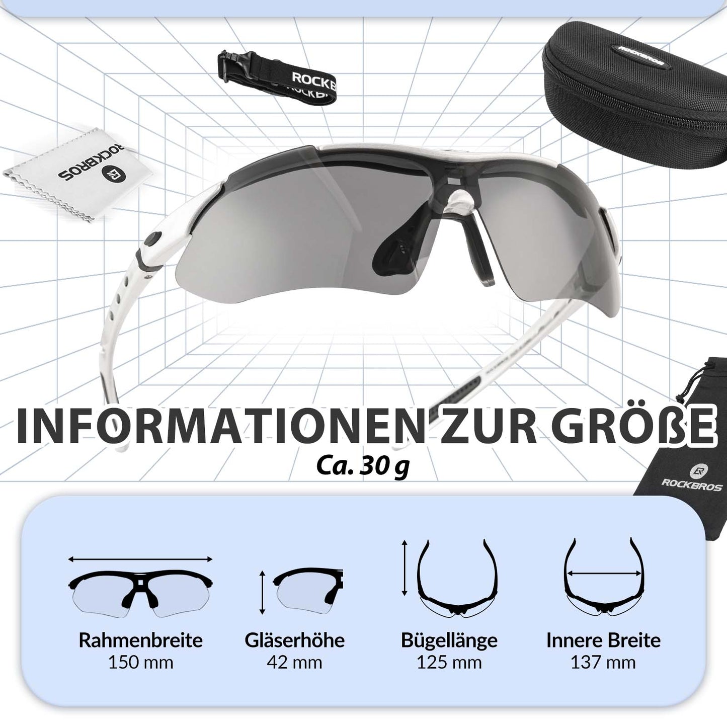 Fahrradbrille Polarisiert Brille Sonnenbrille UV400 Schutz ROCKBROS