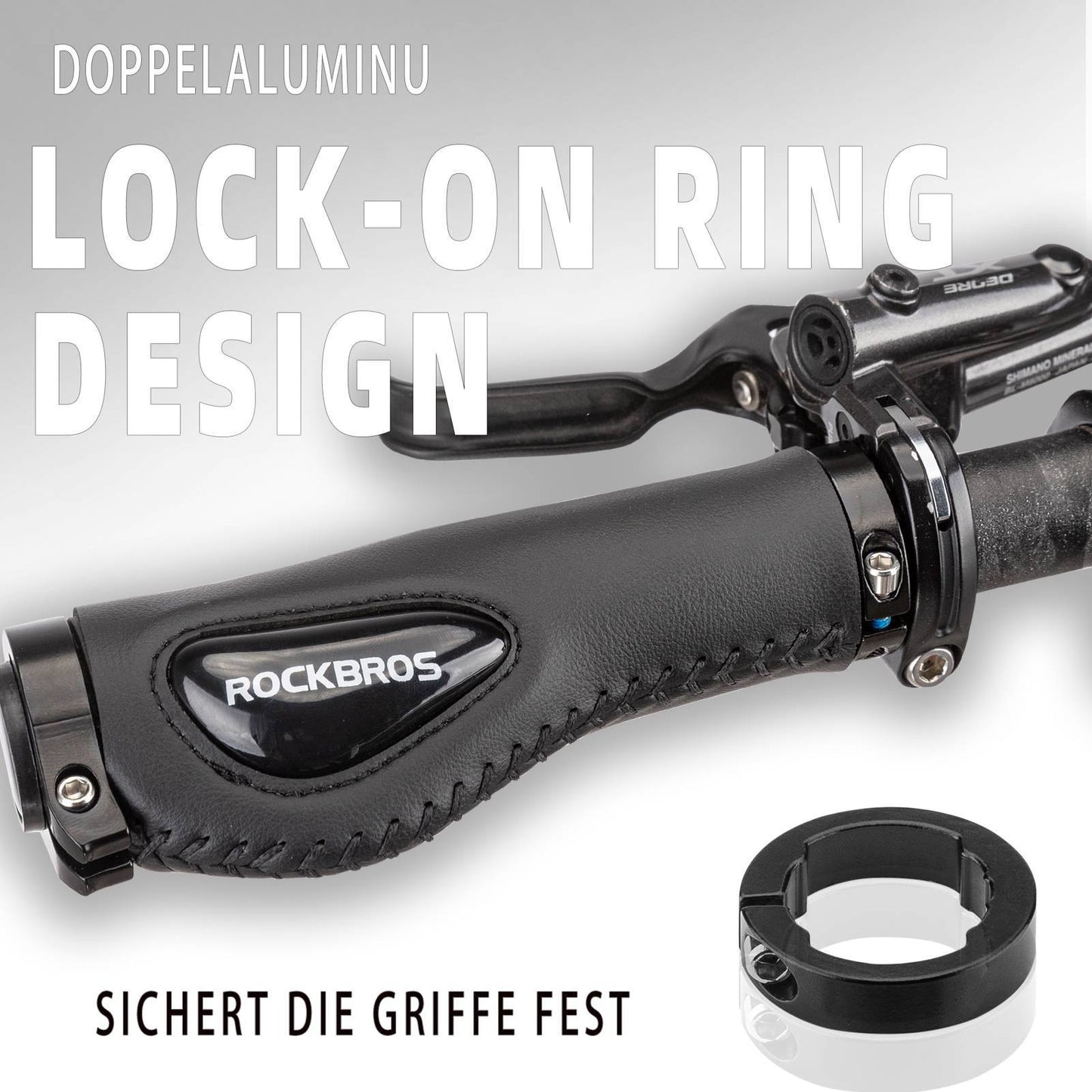 Fahrradgriffe Ledergriffe für Lenker mit 22,2 mm Durchmesser ROCKBROS