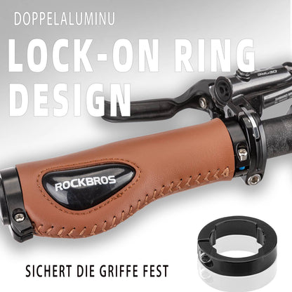 Fahrradgriffe Ledergriffe für Lenker mit 22,2 mm Durchmesser ROCKBROS