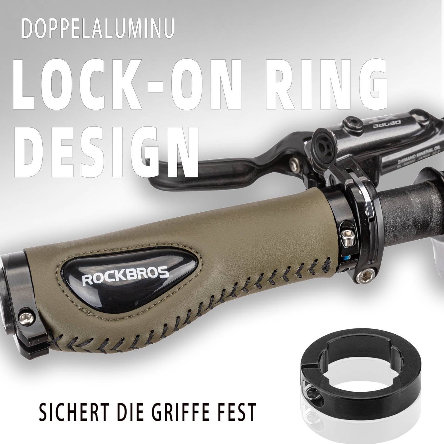 Fahrradgriffe Ledergriffe für Lenker mit 22,2 mm Durchmesser ROCKBROS