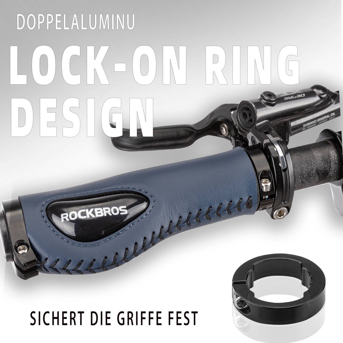 Fahrradgriffe Ledergriffe für Lenker mit 22,2 mm Durchmesser ROCKBROS