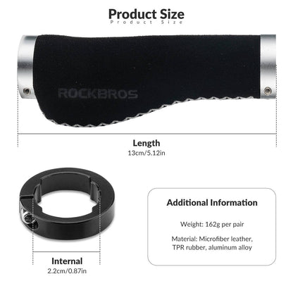 Fahrradgriffe Ledergriffe für Lenker mit 22,2 mm Durchmesser ROCKBROS