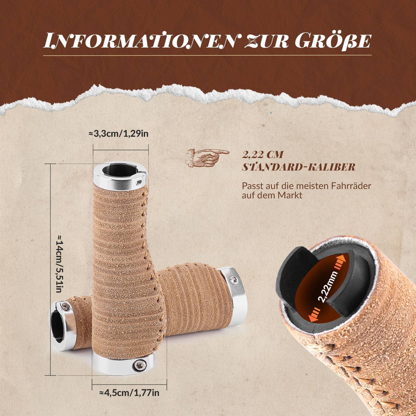 Fahrradgriffe MTB Retro Lenkergriffe Ergonomisch Design ROCKBROS