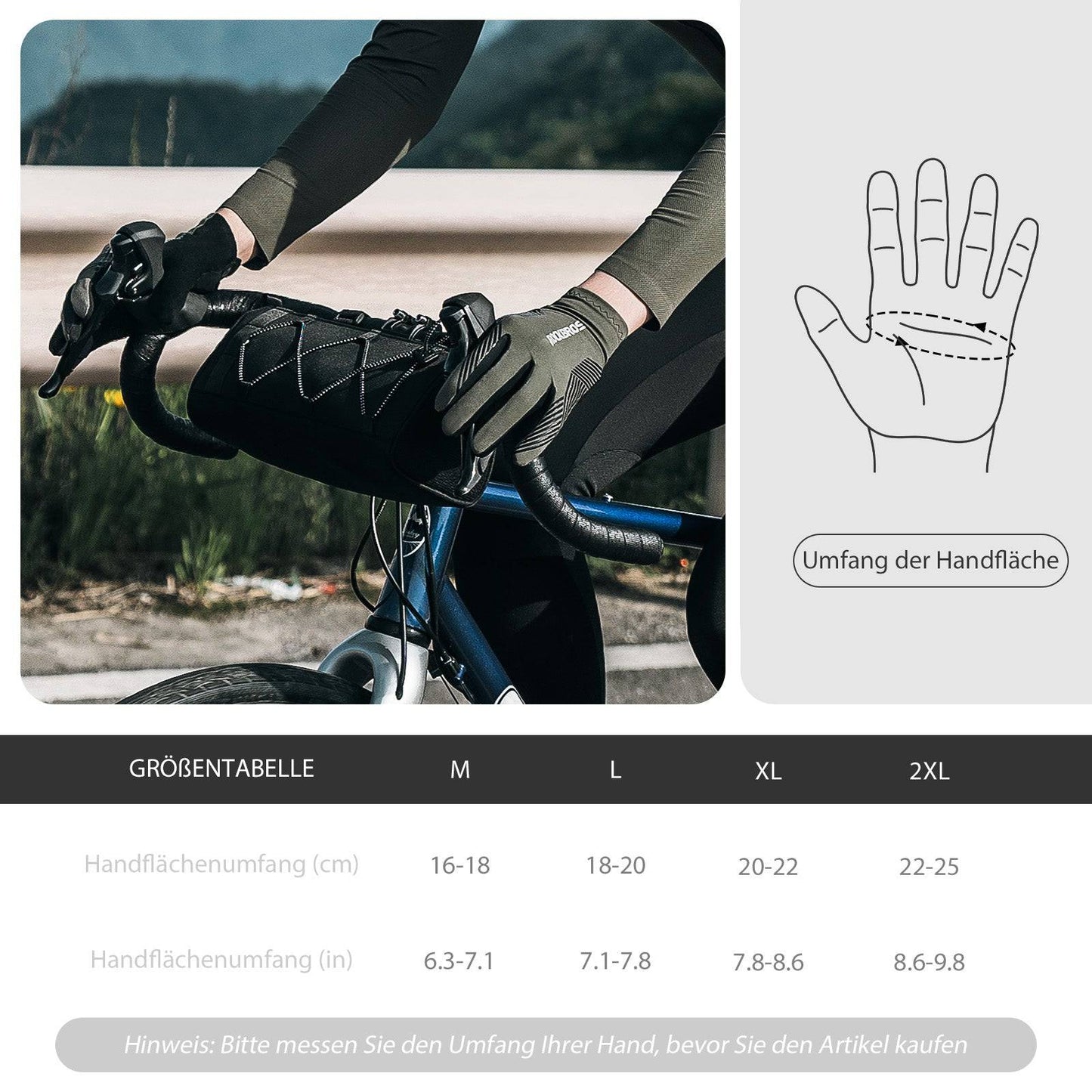 Fahrradhandschuhe Damen/Herren Touchscreen Anti-Rutsch Dünne ROCKBROS
