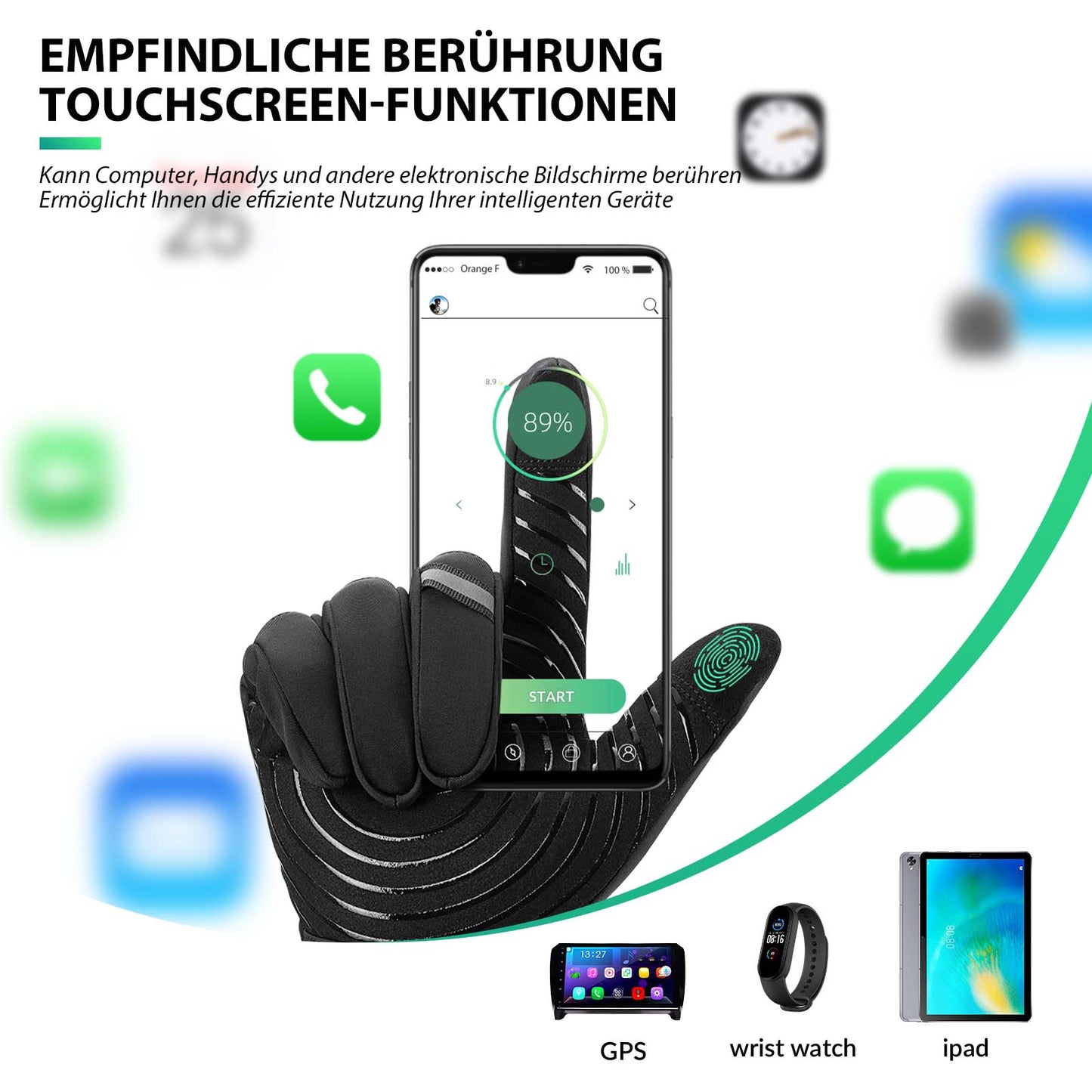 Fahrradhandschuhe Touchscreen Warme Winterhandschuhe S-XL ROCKBROS