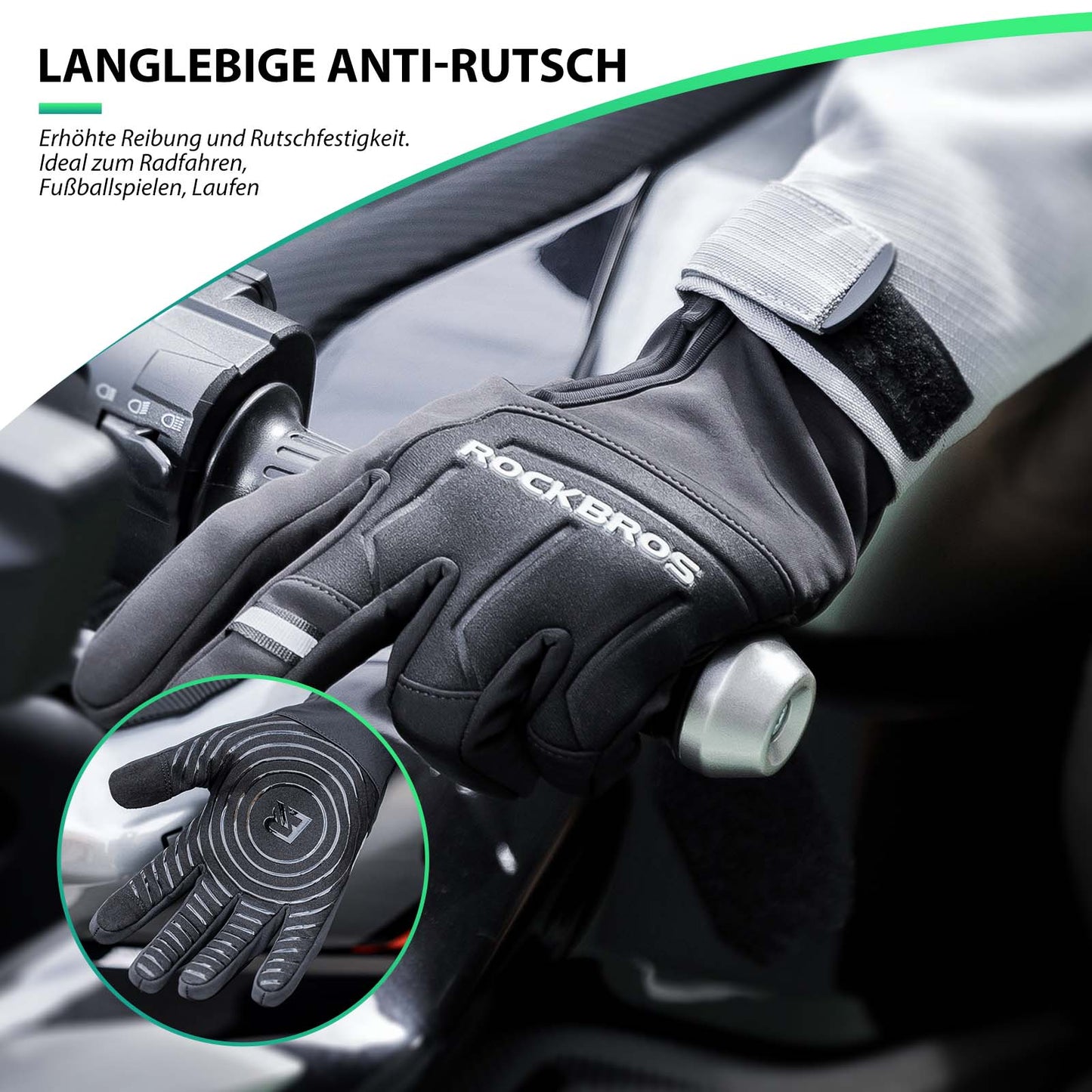 Fahrradhandschuhe Touchscreen Warme Winterhandschuhe S-XL ROCKBROS