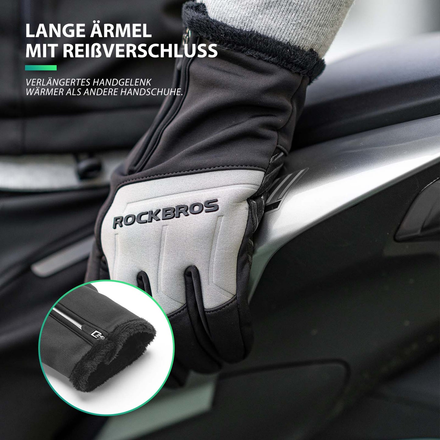 Fahrradhandschuhe Touchscreen Warme Winterhandschuhe S-XL ROCKBROS
