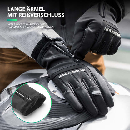 Fahrradhandschuhe Touchscreen Warme Winterhandschuhe S-XL ROCKBROS