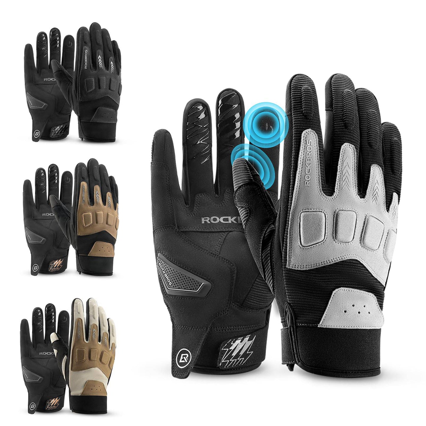 Fahrradhandschuhe Winter Herbst Herren MTB Stoßdämpfend Handschuhe ROCKBROS