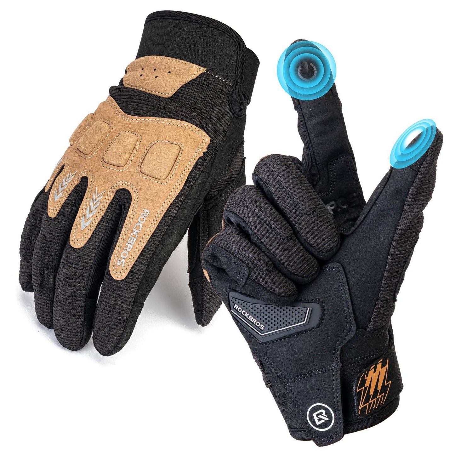 Fahrradhandschuhe Winter Herbst Herren MTB Stoßdämpfend Handschuhe ROCKBROS