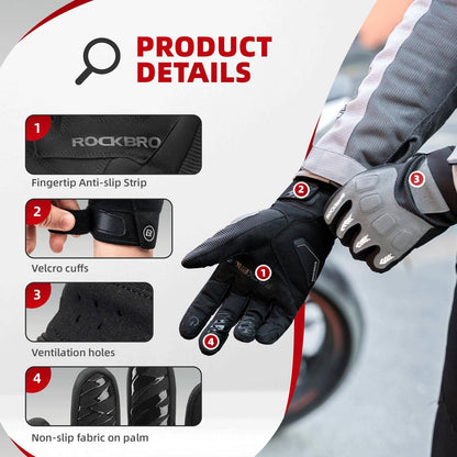 Fahrradhandschuhe Winter Herbst Herren MTB Stoßdämpfend Handschuhe ROCKBROS