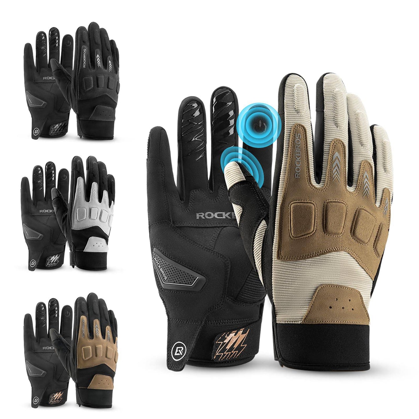 Fahrradhandschuhe Winter Herbst Herren MTB Stoßdämpfend Handschuhe ROCKBROS