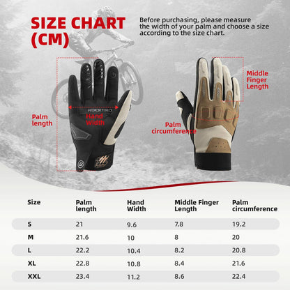 Fahrradhandschuhe Winter Herbst Herren MTB Stoßdämpfend Handschuhe ROCKBROS