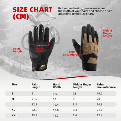 Fahrradhandschuhe Winter Herbst Herren MTB Stoßdämpfend Handschuhe ROCKBROS