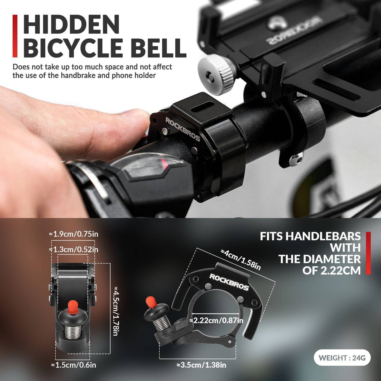 Fahrradklingel Glocke 100dB Laut Innovativ Mini Fahrrad Klingel ROCKBROS
