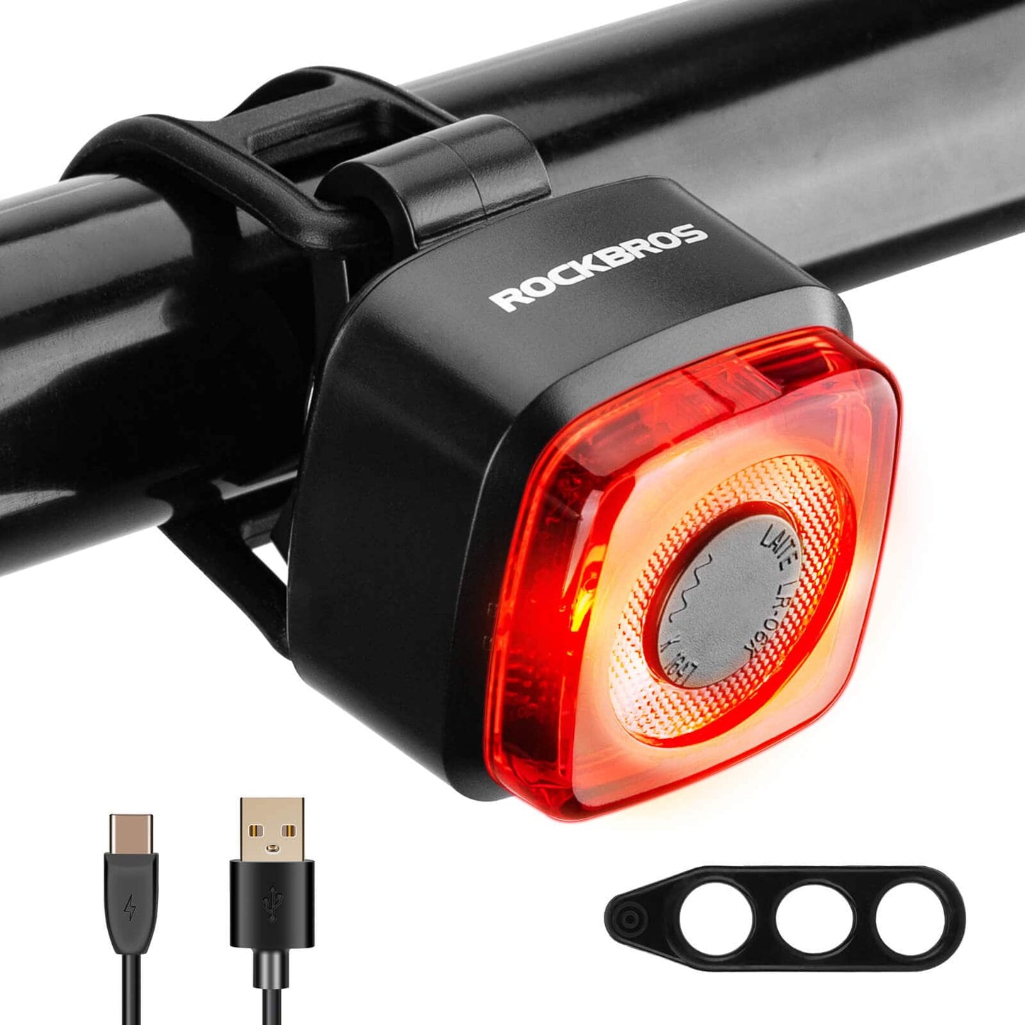 Fahrradlicht IPX5 Wasserdicht Rücklicht Wiederaufladbar mit USB-C ROCKBROS
