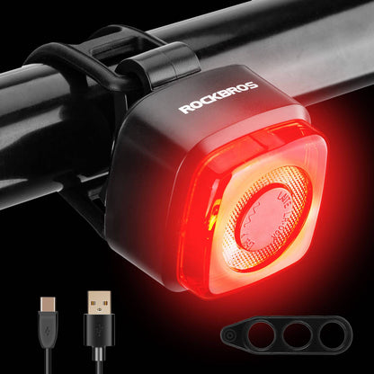Fahrradlicht IPX5 Wasserdicht Rücklicht Wiederaufladbar mit USB-C ROCKBROS