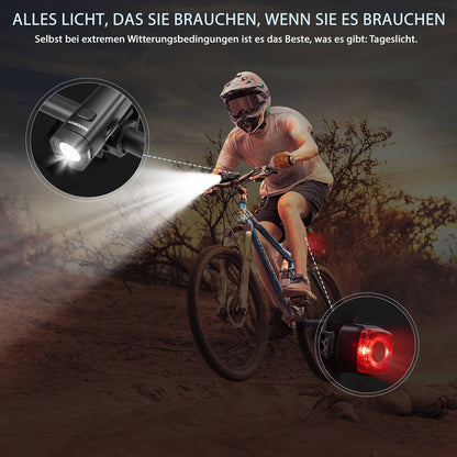 Fahrradlicht Set Fahrradlampe enthalten Rücklicht & Frontlicht ROCKBROS