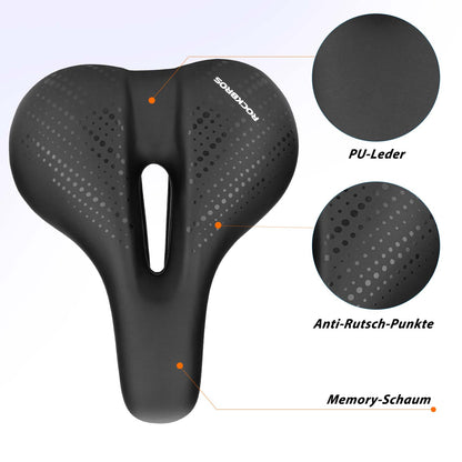 Fahrradsattel aus Atmungsaktiv hohler Memory Foam ROCKBROS