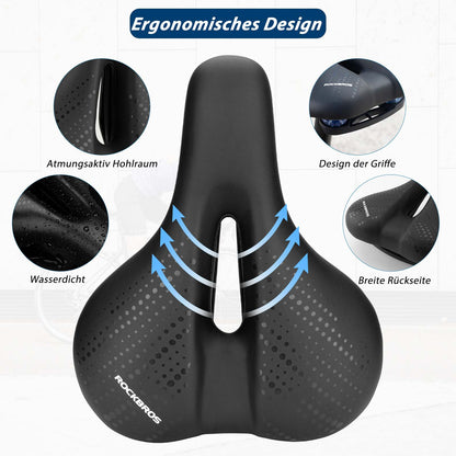 Fahrradsattel aus Atmungsaktiv hohler Memory Foam ROCKBROS
