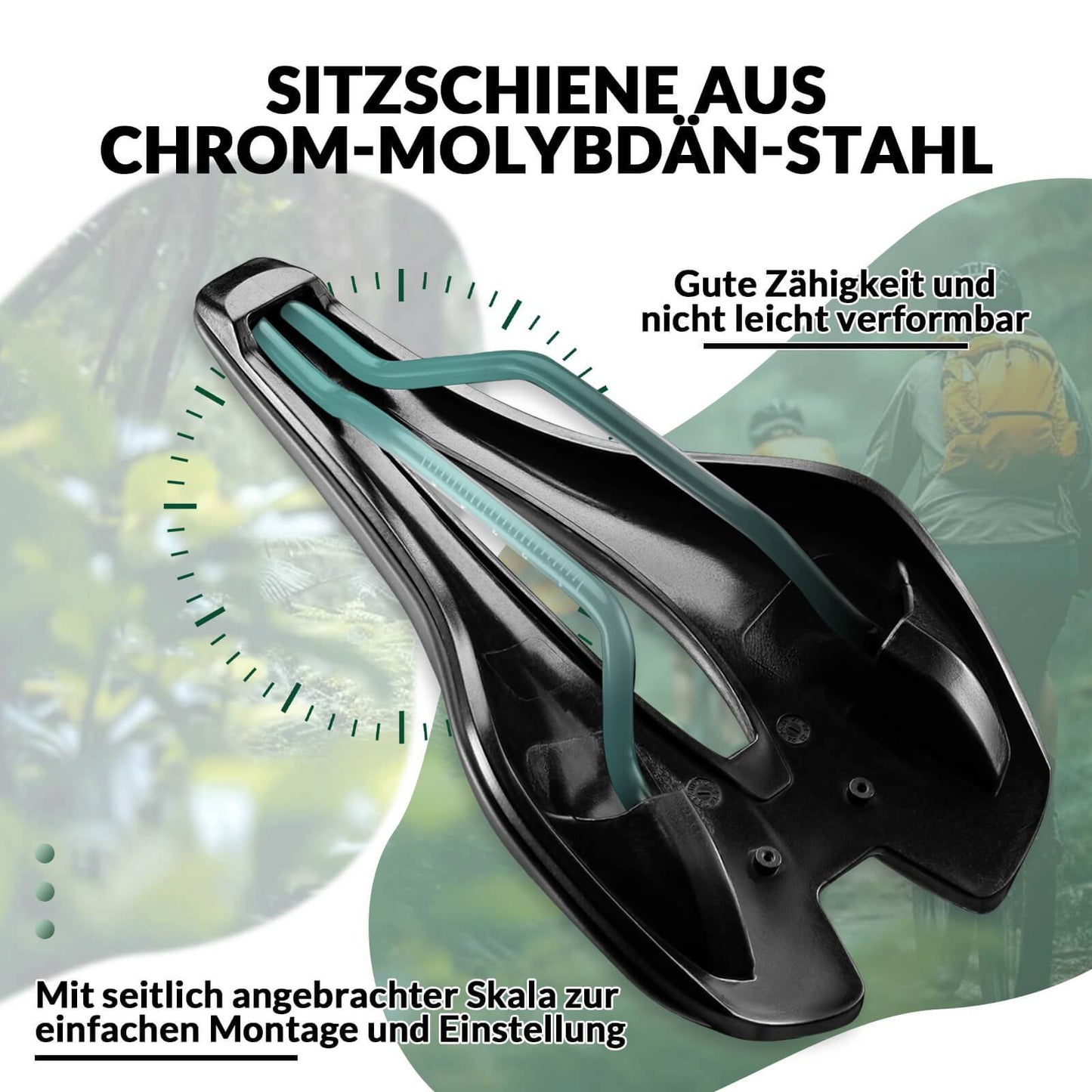 Fahrradsattel Ergonomisch Fahrradsitz Atmungsaktiver 14,5 * 25cm ROCKBROS