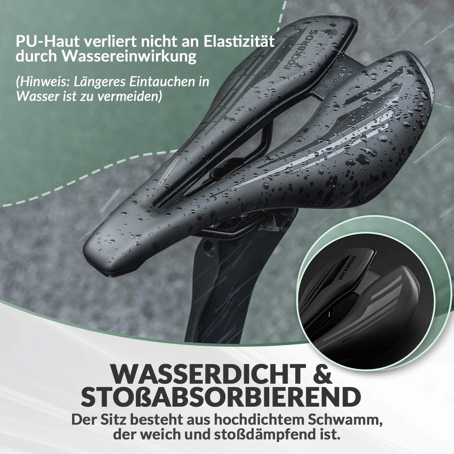 Fahrradsattel Ergonomisch Fahrradsitz Atmungsaktiver 14,5 * 25cm ROCKBROS
