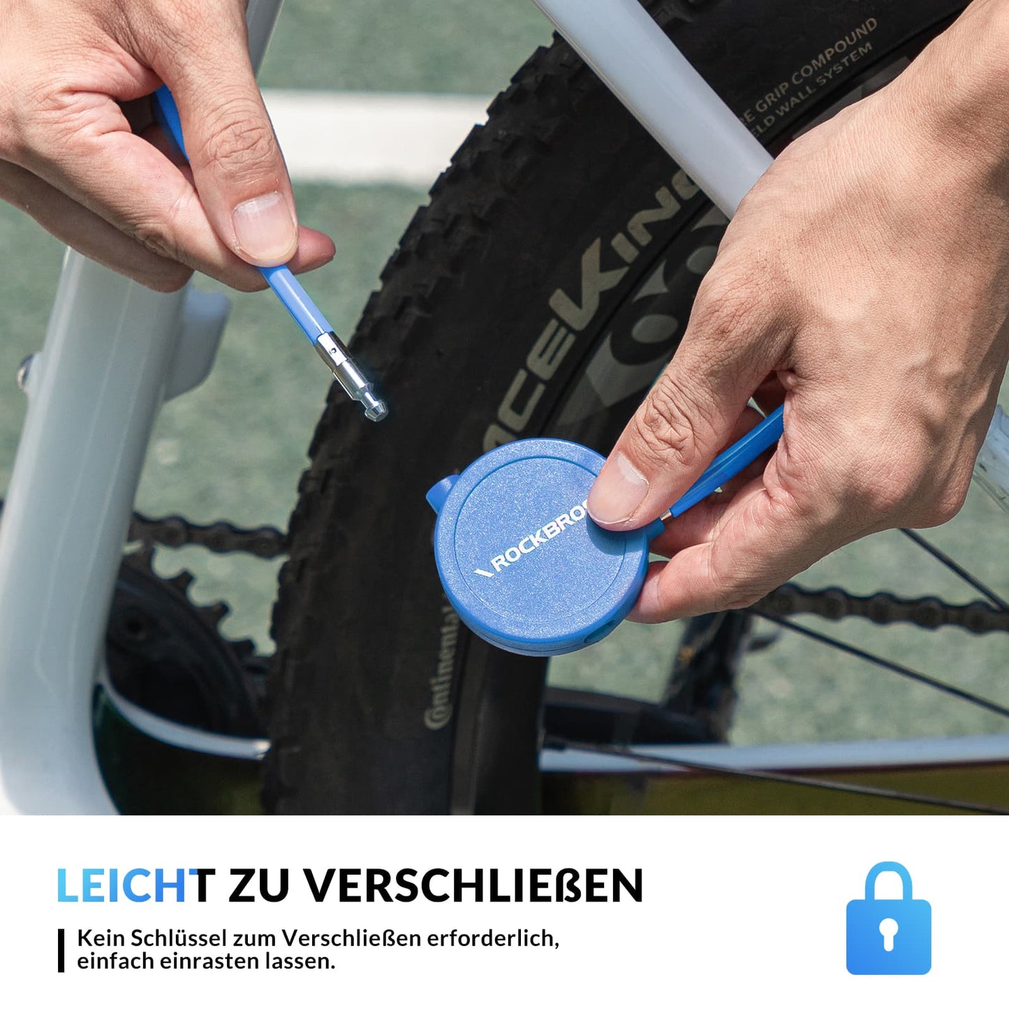 Fahrradschloss für Kinder 69cm Mit 2 Schlüssel ROCKBROS