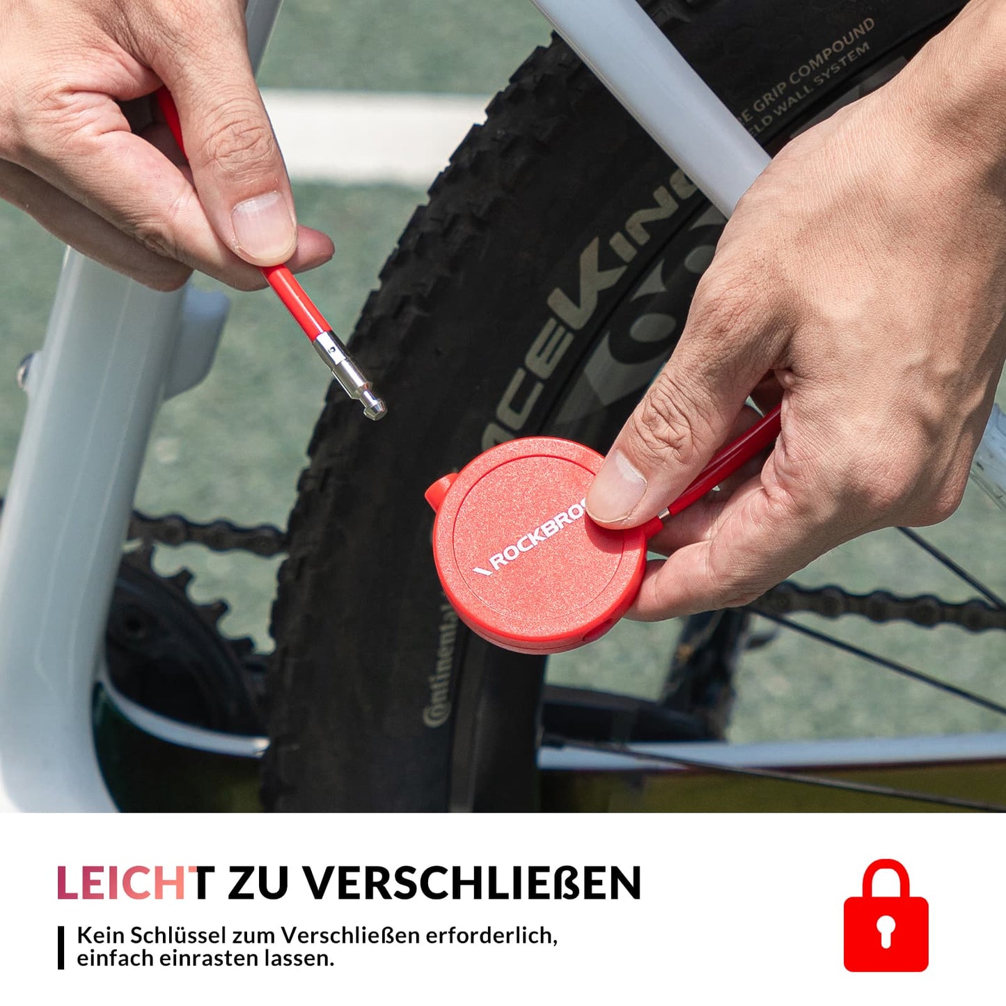 Fahrradschloss für Kinder 69cm Mit 2 Schlüssel ROCKBROS