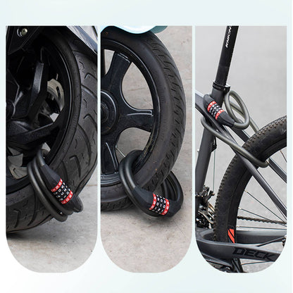 Fahrradschloss mit 5-stelligem Zahlencode aus PVC und Stahl ROCKBROS